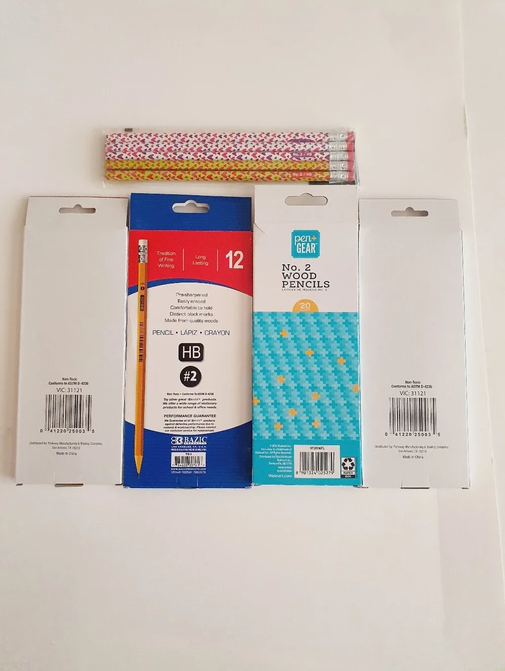 57 Brand New HB #2 Wooden Pencils Bazic, GTC, Pen+Gear